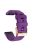 Watch Bands for Garmin Fenix 7S / 6S Pro / 5S Plus / Instinct 2S , Horizontal Stripes Silicone 20mm Strap with Rose Gold Buckle - Purple