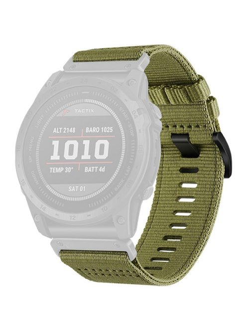 Watchband for Garmin Fenix 8 / Fenix E 47mm / Epix Gen2 / Descent G1 Universal 22mm Quick Release Nylon Canvas Watch Strap - Army Green