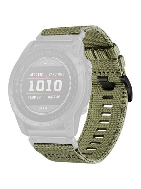 Watchband for Garmin Fenix 8 / Fenix E 47mm / Epix Gen2 / Descent G1 Universal 22mm Quick Release Nylon Canvas Watch Strap - Olive Green