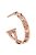 X-shape 20mm Rhinestone Decoration Aluminum Alloy Watch Band for Garmin Forerunner 245 - Rose Gold