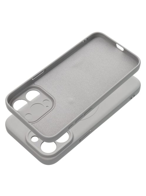 SILICONE MAG COVER case compatible with MagSafe for IPHONE 16 Pro titanium grey