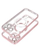 ELECTRO MAG COVER case compatible with MagSafe for IPHONE 16 rose