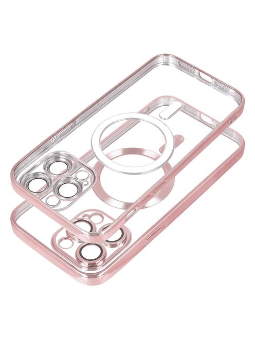 ELECTRO MAG COVER case compatible with MagSafe for IPHONE 16 rose