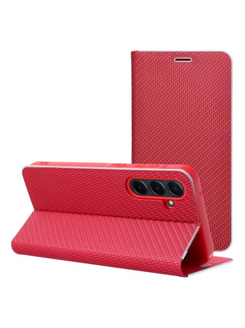 LUNA Book Carbon for SAMSUNG S25 red