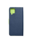 FANCY Book case for SAMSUNG A12 navy/lime