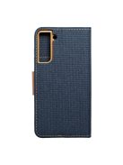 CANVAS Book case for SAMSUNG S21 FE navy blue