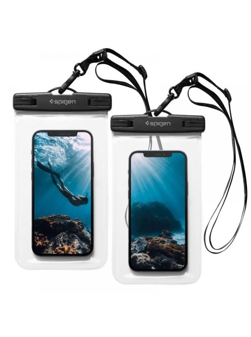 SPIGEN A601 Universal Waterproof case 2-pack transparent