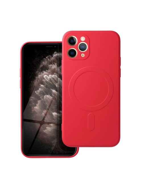 SILICONE MAG COVER case compatible with MagSafe for IPHONE 11 Pro red