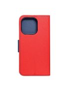 FANCY Book case for IPHONE 14 Pro red / navy