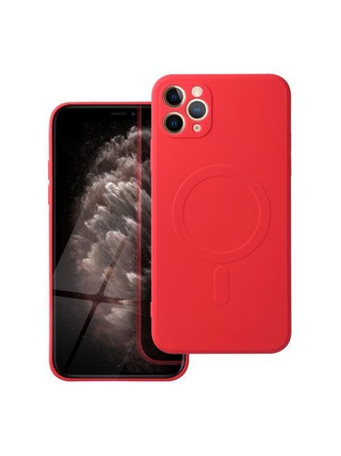 SILICONE MAG COVER case compatible with MagSafe for IPHONE 12 Pro Max red