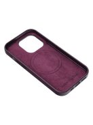 LEATHER MAG COVER case for IPHONE 14 dark violet