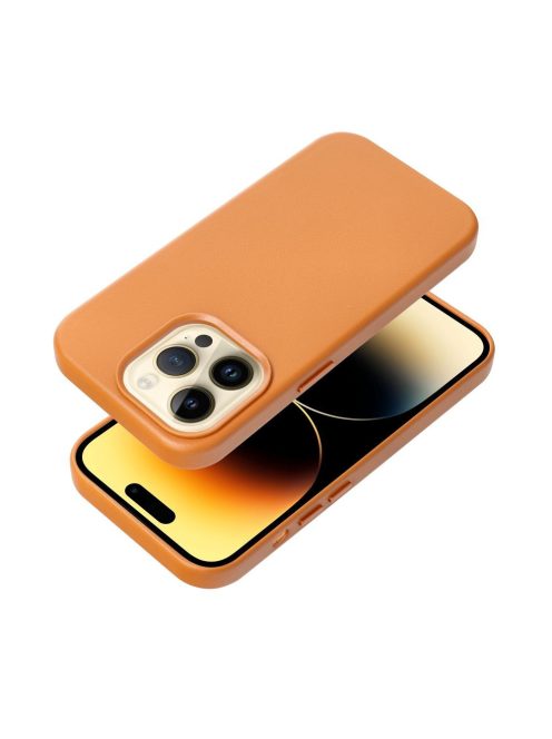 LEATHER MAG COVER case for IPHONE 14 Plus orange