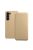 DUAL POCKET Book case for SAMSUNG S23 gold