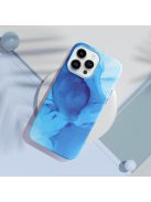 LEATHER MAG COVER case for IPHONE 14 Pro Max blue splash