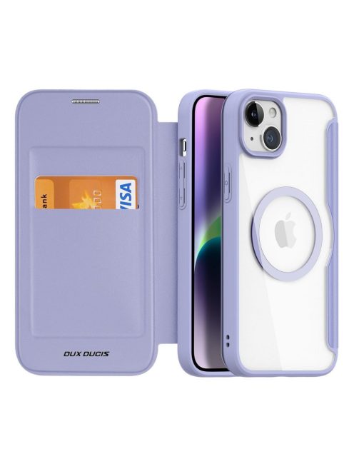 DUX DUCIS wallet case SKIN X PRO compatible with MagSafe for IPHONE 15 Plus purple