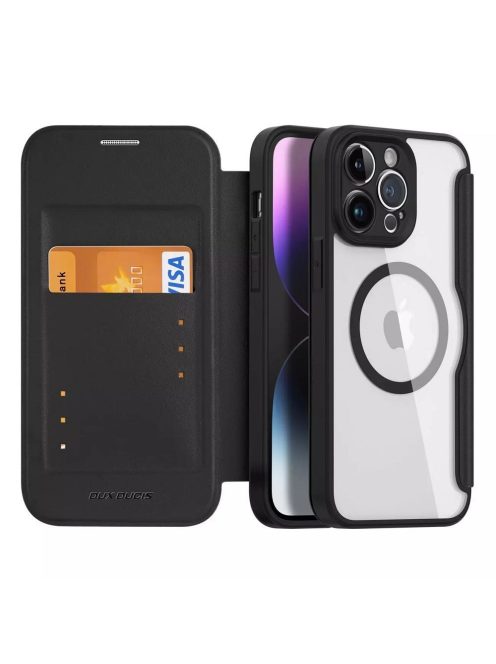 DUX DUCIS wallet case SKIN X PRO compatible with MagSafe for IPHONE 14 Pro Max black