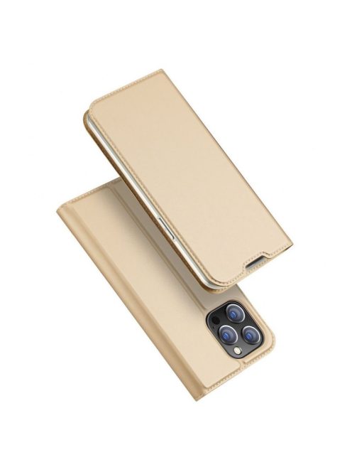 DUX DUCIS wallet case SKIN PRO for IPHONE 14 Pro Max gold