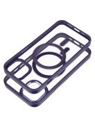 COLOR EDGE MAG COVER case compatible with MagSafe for IPHONE 13 deep purple