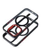 COLOR EDGE MAG COVER case compatible with MagSafe for IPHONE 15 black red