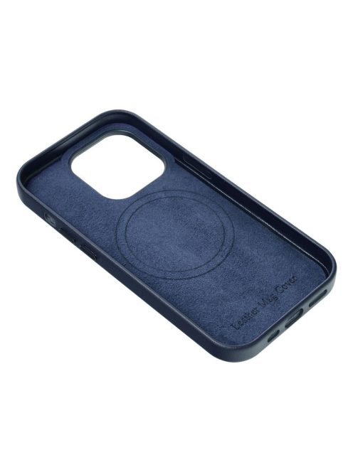 LEATHER MAG COVER case for IPHONE 15 Pro Max indigo blue