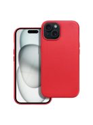 LEATHER MAG COVER case for IPHONE 15 red