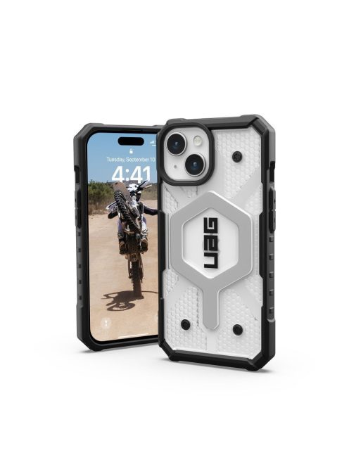 ( UAG ) Urban Armor Gear Pathfinder compatible with Magsafe for IPHONE 15 ice