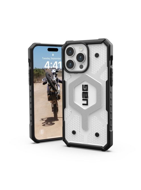 ( UAG ) Urban Armor Gear Pathfinder compatible with Magsafe for IPHONE 15 PRO MAX ice