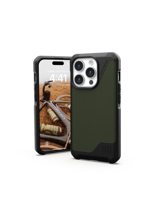 (UAG) Urban Armor Gear Metropolis LT case compatible with MagSafe for IPHONE 15 PRO kevlar olive