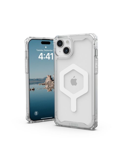 (UAG) Urban Armor Gear Plyo compatible with Magsafe for IPHONE 15 PLUS ice white