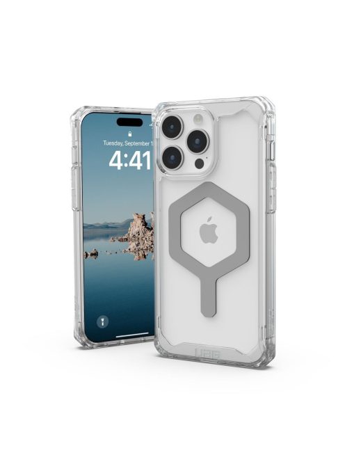 ( UAG ) Urban Armor Gear Plyo case compatible with Magsafe for IPHONE 15 PRO MAX ice silver