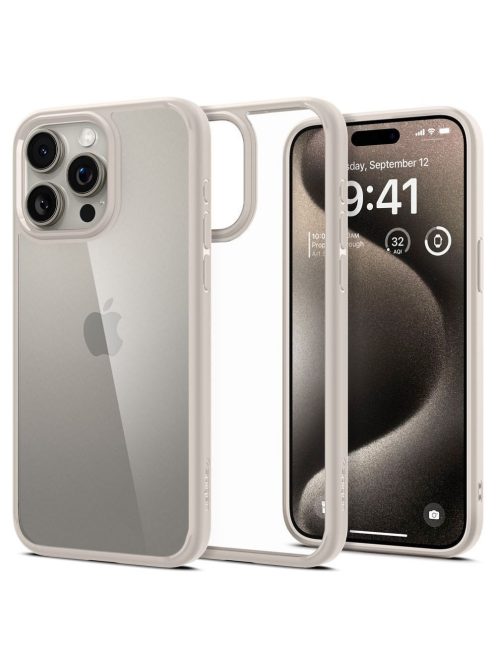 SPIGEN case ULTRA HYBRID for IPHONE 15 Pro natural titanium