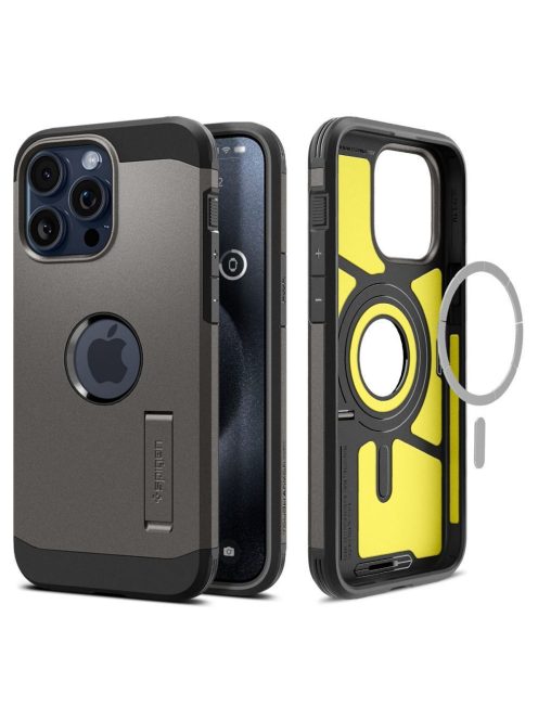 SPIGEN case TOUGH ARMOR MAG compatible with MagSafe for IPHONE 15 Pro gunmetal