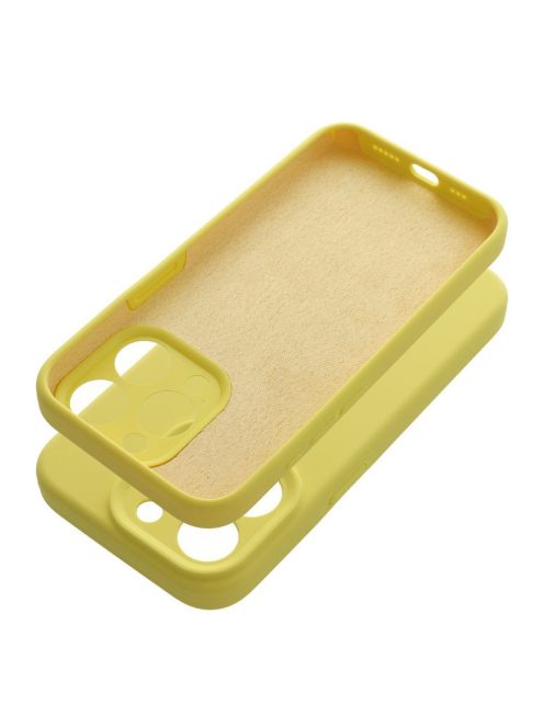 Case SILICONE 2mm for IPHONE 15 Pro lemon