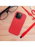 LEATHER MAG COVER case for IPHONE 16 Pro red