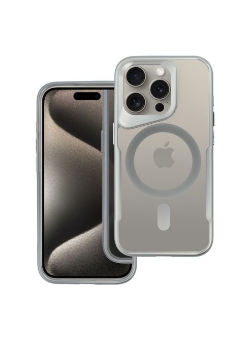 ERGOFIT NEWZONE case compatible with MagSafe for IPHONE 15 PRO MAX silver