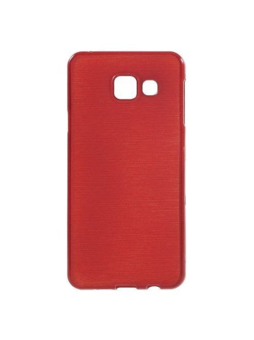 Samsung Galaxy A3 (2016) Szilikon Tok Szálcsiszolt Mintával Piros