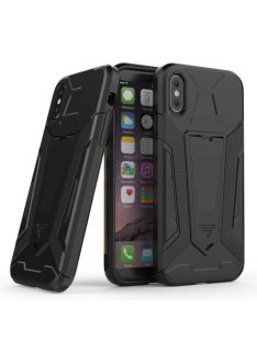   iPhone X Armor Tok Ütésálló Kitámasztható 2in1 Hybrid Fekete