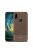 Huawei P20 Lite Tok Szilikon Szálcsiszolt-Bőr Mintázattal Barna