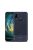 Huawei P20 Lite Tok Szilikon Szálcsiszolt-Bőr Mintázattal Sötétkék