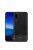 Huawei P20 Tok Szilikon Bőr-Szálcsiszolt Mintázattal Fekete