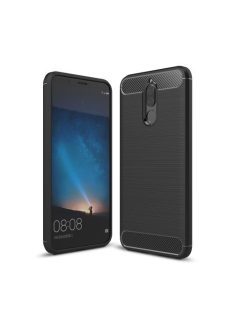   Huawei Mate 10 Lite Szilikon Szálcsiszolt Mintázattal Ütésállókivitel Fekete