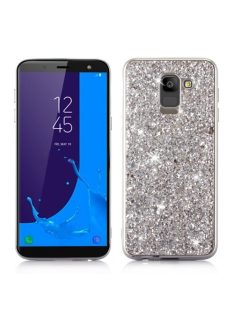   Samsung Galaxy J6 (2018) TPU Csillámló Szilikon Tok Glitteres Fényes Ezüst