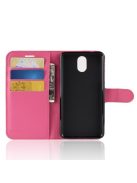 Nokia 3.1 Notesz Tok Business Series Kitámasztható - Bankkártyatartóval Pink
