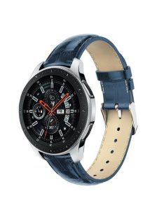   Samsung Galaxy Watch 46mm Pótszíj - Óraszíj Krokodil Bőrmintás Kék