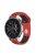Samsung Galaxy Watch 46mm Óraszíj - Pótszíj Szilikon Hollow Style Lyukacsos Piros/Fekete