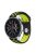 Samsung Galaxy Watch 46mm Óraszíj - Pótszíj Szilikon Hollow Style Lyukacsos Fekete/Zöld