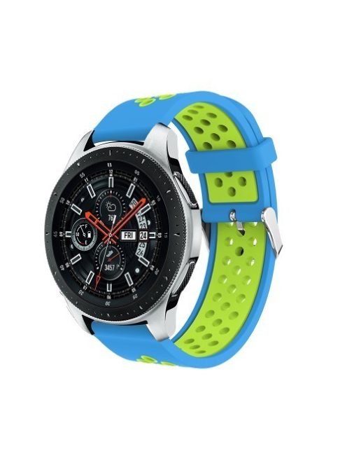Pótszíj - Szilikon Óraszíj Samsung Galaxy Watch 46mm TwoTone Series Kék/Zöld