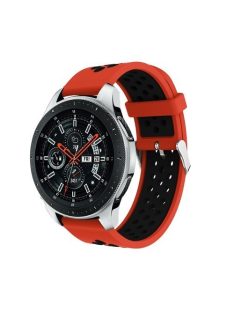   Pótszíj - Szilikon Óraszíj Samsung Galaxy Watch 46mm TwoTone Series Piros/Fekete