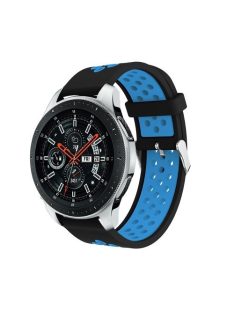   Pótszíj - Szilikon Óraszíj Samsung Galaxy Watch 46mm TwoTone Series Fekete/Világoskék