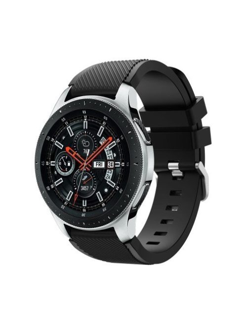 Szilikon Óraszíj - Pótszíj Samsung Galaxy Watch 46mm - Sport Style Series Fekete